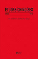 Etudes chinoises XXXI-2 (2012)